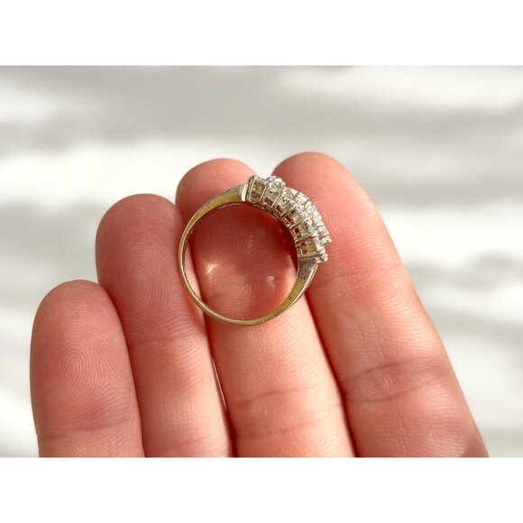 Cocktail Style Multi Gemstone Chunky 925 Sterling Silver Vintage Ring - sz 7 - Picture 7 of 16